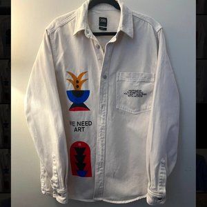 ZARA MARCO OGGIAN GRAPHIC OVERSHIRT